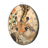 Romantische Giraffe - Voeg uw Afbeelding/tekst toe Dartbord (Voorkant Rechts)