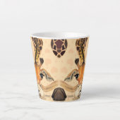 Romantische Giraffe - Voeg uw foto/naam toe Latte Mok (Voorkant)