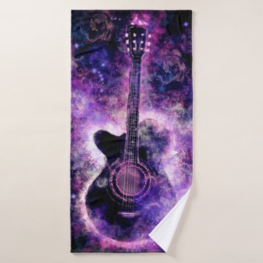 Romantische gitaar badhanddoek (Badhanddoek)