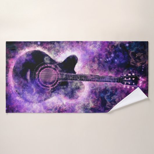 Romantische gitaar badhanddoek (Badhanddoek)