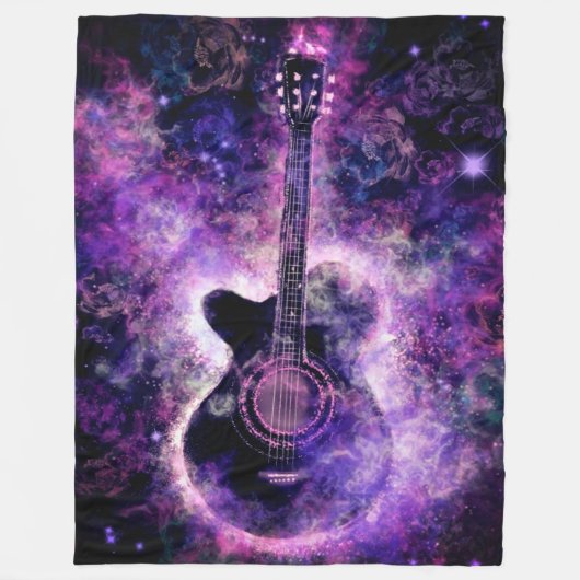 Romantische gitaar fleece deken (Voorkant)