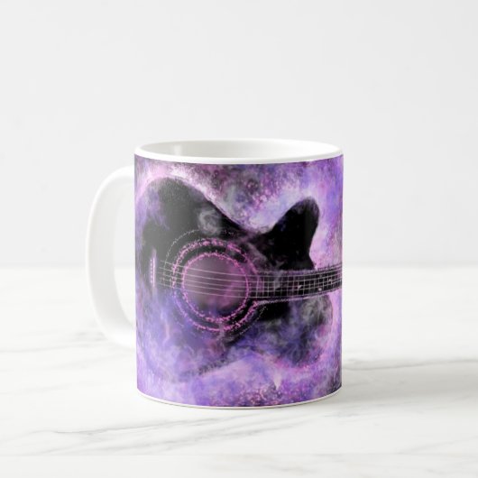 Romantische Gitaar Koffie Mok (Voorkant links)