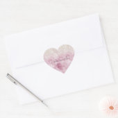 Romantische Glam Roze Wit Glitter Sparkle Hart Sticker (Envelop)