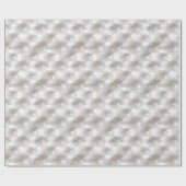 Romantische Glam White Faux Leather Wedding Cadeaupapier (Vlak)