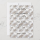 Romantische Glam White Faux Leather Wedding Kaart (Voorkant)