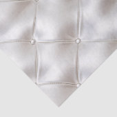 Romantische Glam White Faux Leather Wedding Tissuepapier (Detail)