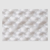 Romantische Glam White Faux Leather Wedding Tissuepapier (Voorkant)