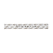 Romantische Glam White Faux Leather Wedding Uitnodigingen Wikkel (Vlak)