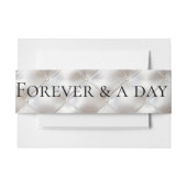 Romantische Glam White Faux Leather Wedding Uitnodigingen Wikkel (Voorkant Voorbeeld)