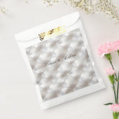 Romantische Glam Witte Nep Leer Bedankzakje (Gezegeld)