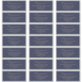 Romantische Gold en Navy Guest Adresetiketten Sticker (Voorkant)