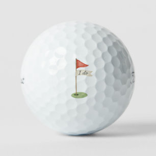 Romantische Golf Vlag "Ja, ik wil" Golf Trouwgesch Golfballen