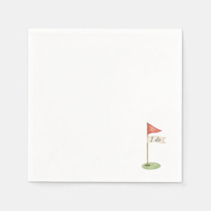 Romantische Golf Vlag "Ja, ik wil" Golf Trouwgesch Servet