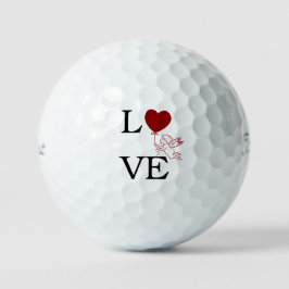 Romantische Golfbal 'LIEFDE' Rode Hartvormige Ball Golfballen