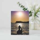 Romantische Gondel in Venetië Zonsondergang Briefkaart (Staand voorkant)