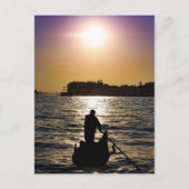 Romantische Gondel in Venetië Zonsondergang Briefkaart (Voorkant)
