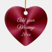 Romantische gondelrit met rode satijnen achtergron keramisch ornament (Achterkant)