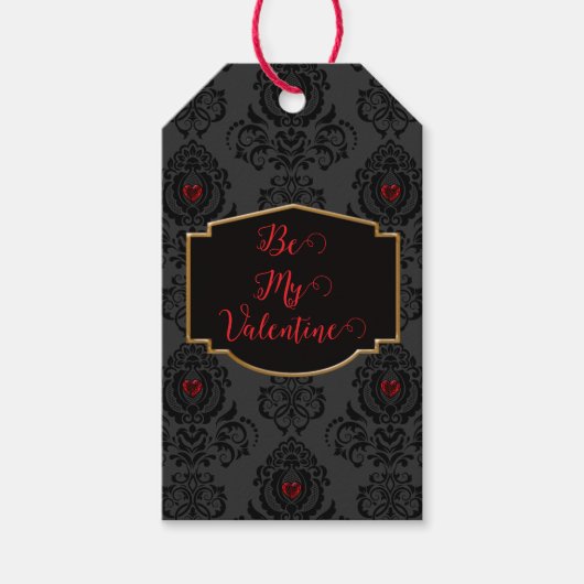 Romantische goth Valentijn Cadeaulabel (Voorkant)