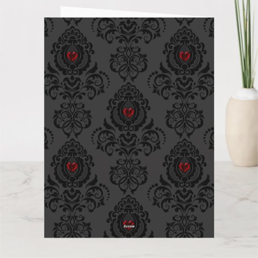 Romantische goth Valentijn Kaart (Achterkant)