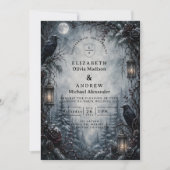 Romantische Goth Winterhuwelijk Kaart (Voorkant)