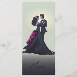 Romantische gothic geliefden Elegante gourmet menu
