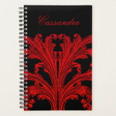  romantische Gothic in Blood Red gepersonaliseerd Planner (Voorkant)