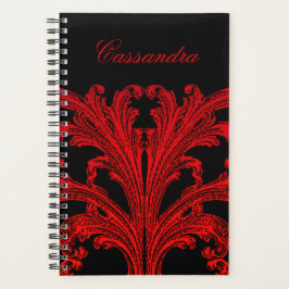  romantische Gothic in Blood Red gepersonaliseerd Planner