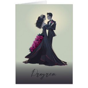 Romantische Gothic Lovers Elegant Bloemen Programm