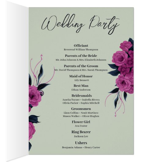 Romantische Gothic Lovers Elegant Bloemen Programm (Binnen (Rechts))