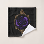 Romantische, Gothic Paarse Rozen Bad Handdoek (Wasdoekje)