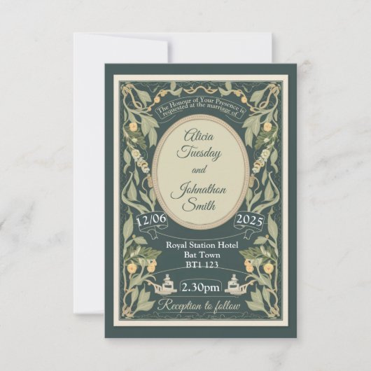 Romantische Gothic, Regencycore, regentschapstijd, Kaart (Voorkant)