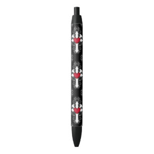 Romantische Gothic slikt hartpatroon Zwarte Inkt Pen