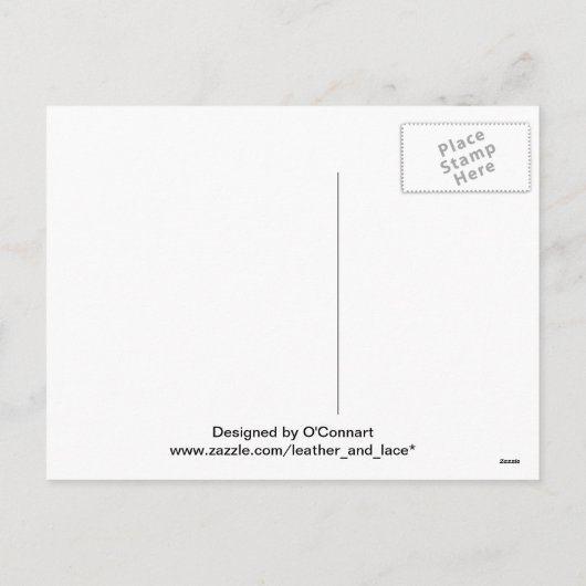 Romantische Gothische schedel Valentijns hart Feestdagenkaart (Achterkant)