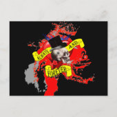 Romantische Gothische schedel Valentijns hart Feestdagenkaart (Voorkant)