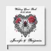 Romantische Gotische bruiloft gastenboek met Spide (Voorkant)