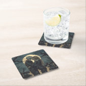 Romantische gotische cartoon van een skelet en vro kartonnen onderzetters (Insitu)