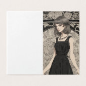 Romantische Gotische Elegantie LBD Little Black Bl Kaart (Buitenkant ongevouwen)