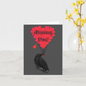 Romantische gotische kraai die je mist kaart (Gele Bloem)