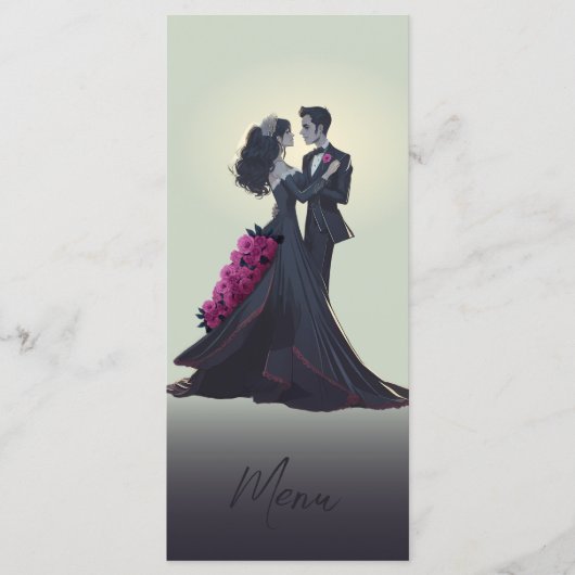 Romantische Gotische Liefhebbers Elegant Gourmet M Menu (Voorkant)