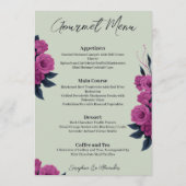 Romantische Gotische Liefhebbers Elegant Gourmet M Menu (Achterkant)