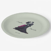 Romantische Gotische Liefhebbers Elegante Bruiloft Papieren Bordje (Gekanteld)