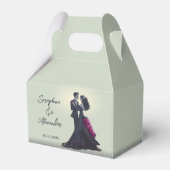 Romantische Gotische Liefhebbers Minimaal Elegant Bedankdoosjes (Achterkant)