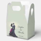 Romantische Gotische Liefhebbers Minimaal Elegant Bedankdoosjes (Geopend)