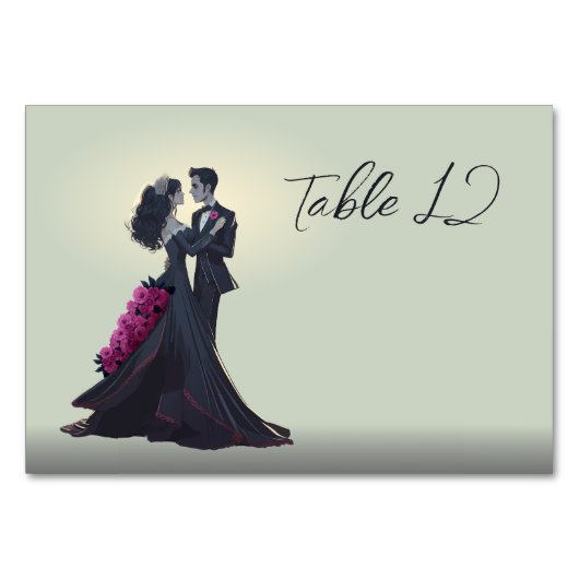 Romantische Gotische Liefhebbers Minimaal Elegant Kaart (Voorkant)