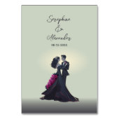 Romantische Gotische Liefhebbers Minimaal Elegant Kaart (Achterkant)