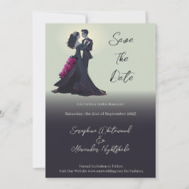 Romantische Gotische Liefhebbers Minimaal Save the Kaart