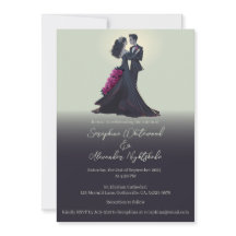 Romantische Gotische Liefhebbers Minimale Bruiloft