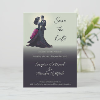 Romantische Gotische Liefhebbers Minimale Save the Kaart