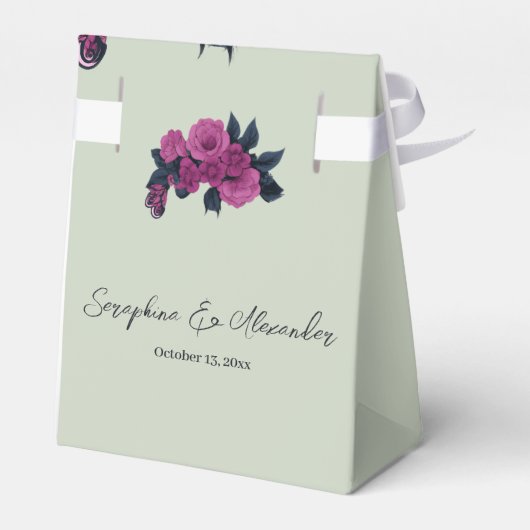 Romantische Gotische Lovers Elegant Dank U Bedankdoosjes (Achterkant)