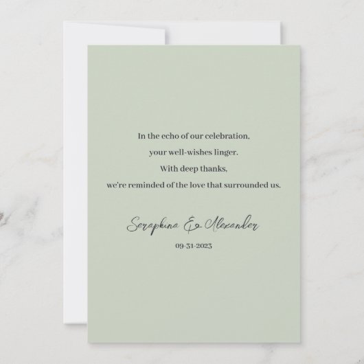 Romantische Gotische Lovers Elegant Dank u Kaart (Achterkant)